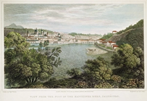 SALZBURG, AUSTRIA, 1822. A view from the foot of the Kapuziner Berg, Salzburg SALZBURG, AUSTRIA, 1822. A view from the foot of the Kapuziner Berg, Salzburg