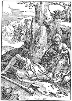 SAMSON AND DELILAH. Woodcut by Lucas van Leyden (1494-1533) SAMSON AND DELILAH. Woodcut by Lucas van Leyden (1494-1533)