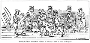 SAMUEL L. CLEMENS CARTOON. Cartoon of Mark Twain, pseudonym of American humorist and writer Samuel Langhorne Clemens SAMUEL L. CLEMENS CARTOON. Cartoon of Mark Twain, pseudonym of American humorist and writer Samuel Langhorne Clemens