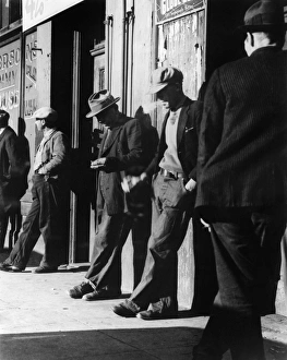 SAN FRANCISCO, 1934. Unemployed men in San Francisco, California SAN FRANCISCO, 1934. Unemployed men in San Francisco, California
