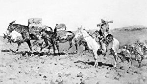 SANTA FE TRAIL: PACK TRAIN. Pack Train to Santa Fe, 1820 SANTA FE TRAIL: PACK TRAIN. Pack Train to Santa Fe, 1820