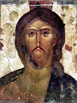 THE SAVIOR. Icon from the Assumption Cathedral. 14th century THE SAVIOR. Icon from the Assumption Cathedral. 14th century