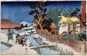 Scene from the Chushingura, the Japanese tale of the 47 Ronin (or 47 Samurai)