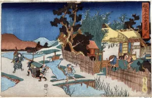 Departure Gallery: Scene from the Chushingura, the Japanese tale of the 47 Ronin (or 47 Samurai)