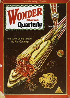 SCI-FI MAGAZINE COVER, 1931. Cover by Frank R. Paul for an American science fiction SCI-FI MAGAZINE COVER, 1931. Cover by Frank R. Paul for an American science fiction