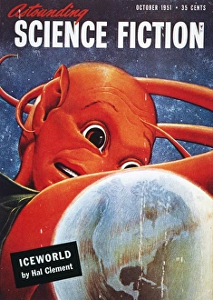 SCIENCE FICTION MAGAZINE. American magazine cover, 1951 SCIENCE FICTION MAGAZINE. American magazine cover, 1951