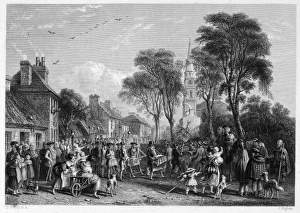 SCOTLAND: TARBOLTON, c1840. Procession of St. James Lodge SCOTLAND: TARBOLTON, c1840. Procession of St. James Lodge
