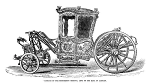 SCOTTISH CARRIAGE, 1869. 18th century carriage, lent to the South Kensington Museum SCOTTISH CARRIAGE, 1869. 18th century carriage, lent to the South Kensington Museum