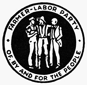 SEAL: FARMER-LABOR PARTY. Seal of the Farmer-Labor Party, 1924 SEAL: FARMER-LABOR PARTY. Seal of the Farmer-Labor Party, 1924