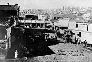 SEATTLE, WASHINGTON, 1880s. Street scene in Seattle, Washington State, 1880s SEATTLE, WASHINGTON, 1880s. Street scene in Seattle, Washington State, 1880s