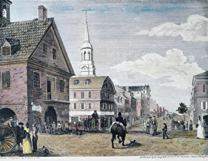 SECOND ST., PHILADELPHIA. Second Street, north from Market Street, with Christ Church SECOND ST., PHILADELPHIA. Second Street, north from Market Street, with Christ Church