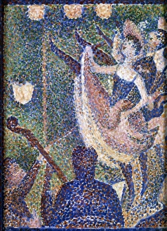 SEURAT: CHAHUT STUDY, 1889. Study for Le Chahut. Oil on panel, 1889, by Georges Seurat SEURAT: CHAHUT STUDY, 1889. Study for Le Chahut. Oil on panel, 1889, by Georges Seurat