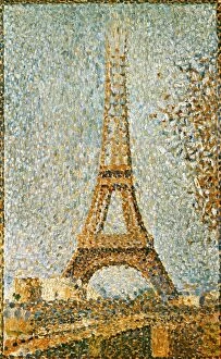 Images Dated 28th October 2010: SEURAT: EIFFEL TOWER, 1889. Georges Seurat: The Eiffel Tower. Oil on panel, 1889