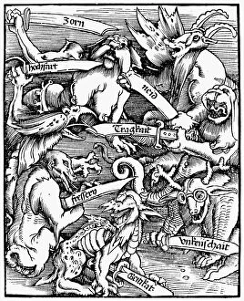 Images Dated 20th May 2008: SEVEN DEADLY SINS, 1511. Woodcut by Hans Baldung-Grien, 1511