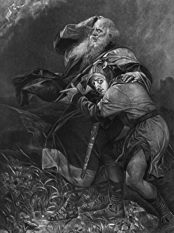 SHAKESPEARE: KING LEAR. King Lear and the Fool. Illustration by Alonzo Chappel SHAKESPEARE: KING LEAR. King Lear and the Fool. Illustration by Alonzo Chappel
