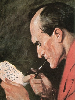 SHERLOCK HOLMES. Frontispiece to the The Valley of Fear, in The Strand Magazine SHERLOCK HOLMES. Frontispiece to the The Valley of Fear, in The Strand Magazine
