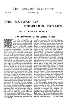 SHERLOCK HOLMES. The Return of Sherlock Holmes: The Adventure of the Empty House SHERLOCK HOLMES. The Return of Sherlock Holmes: The Adventure of the Empty House