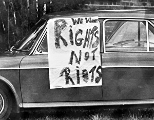Sign on a car in Cape Town during riots that followed the Soweto uprising against the Sign on a car in Cape Town during riots that followed the Soweto uprising against the