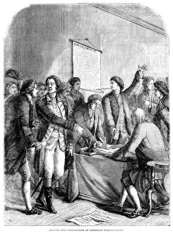 Second Continental Congress Collection: The Signing of the Declaration of Independence at Independence Hall in Philadelphia, Pennsylvania
