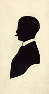 SILHOUETTE: MAN, c1910. Silhouette of a man. Cut paper silhouette by A.P. Shield, c1910 SILHOUETTE: MAN, c1910. Silhouette of a man. Cut paper silhouette by A.P. Shield, c1910