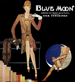 SILK STOCKINGS AD, c1925. American magazine advertisement, c1925, for Blue Moon SILK STOCKINGS AD, c1925. American magazine advertisement, c1925, for Blue Moon