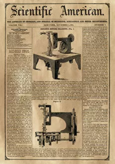 Domestic Gallery: SINGER SEWING MACHINE. Description of Isaac M