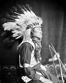 SIOUX CHIEF, c1900. Chief Lone Bear, an Oglala Sioux Native American from Buffalo SIOUX CHIEF, c1900. Chief Lone Bear, an Oglala Sioux Native American from Buffalo