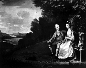 SIR FRANCIS DASHWOOD (1708-1781). 15th Baron le Despencer, with his wife SIR FRANCIS DASHWOOD (1708-1781). 15th Baron le Despencer, with his wife