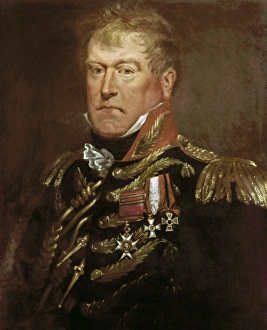 SIR GEORGE WOOD (1767-1831). British army officer. Oil on canvas, c1815, attributed to S SIR GEORGE WOOD (1767-1831). British army officer. Oil on canvas, c1815, attributed to S