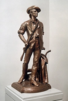 Small bronze statue of Minuteman of Concord, by Daniel Chester French Small bronze statue of Minuteman of Concord, by Daniel Chester French