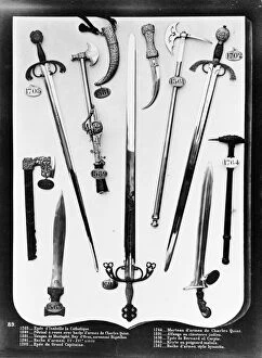 SPAIN: WEAPONS. Various weapons of the 15th to 18th centuries on display at the