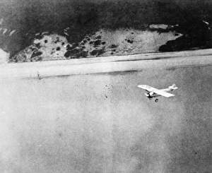 THE SPIRIT OF ST. LOUIS. Charles Lindberghs Spirit of St. Louis flying over France THE SPIRIT OF ST. LOUIS. Charles Lindberghs Spirit of St. Louis flying over France