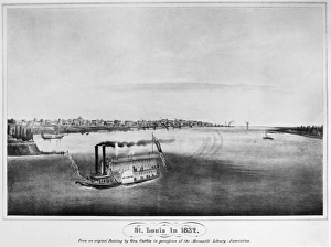 ST. LOUIS, 1832. View of St. Louis from the Mississippi River ST. LOUIS, 1832. View of St. Louis from the Mississippi River