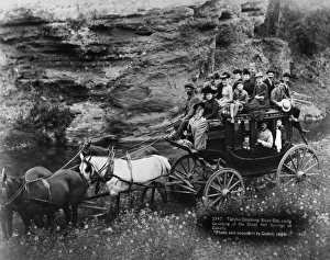 STAGECOACH, 1889. Tallyho Coaching. Sioux City party Coaching at the Great Hot Springs of STAGECOACH, 1889. Tallyho Coaching. Sioux City party Coaching at the Great Hot Springs of