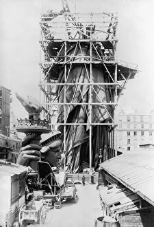Related Images Gallery: STATUE OF LIBERTY, c1883. The Statue of Liberty under construction in Paris, c1883