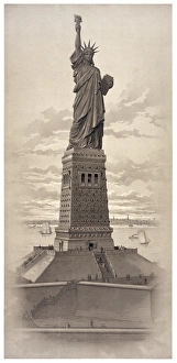 Statue of Liberty, c1884 Lithograph. Art Prints from Granger
