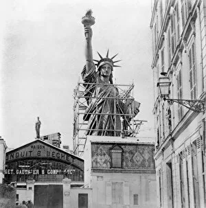 THE STATUE OF LIBERTY. Under construction in Paris c1884