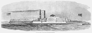 STEAMBOAT: NEW WORLD, 1861. The 'New World,' a steamboat on the Hudson River in STEAMBOAT: NEW WORLD, 1861. The 'New World,' a steamboat on the Hudson River in