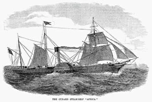Images Dated 14th June 2012: STEAMSHIP: AFRICA. The Cunard Line steamship, SS Africa. Engraving, American, 1889