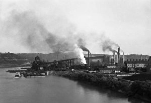 Riverside Gallery: STEEL MILLS, 1938. Steel mills along Monongahela River, Clairton, Pennsylvania