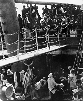 THE STEERAGE, 1907. Low class passengers boarding a ship bound for Europe from New York THE STEERAGE, 1907. Low class passengers boarding a ship bound for Europe from New York