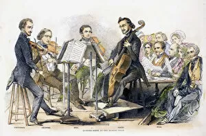 Images Dated 4th July 2012: STRING QUARTET, 1846. Wood engraving, English, 1846