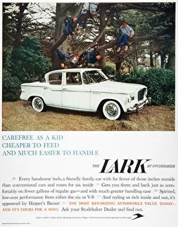 STUDEBAKER AD, 1959. Studebaker automobile advertisement from an American magazine, 1959