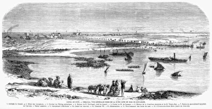 SUEZ CANAL: ISMAILIA, 1869. The town of Ismalia, founded 1863 by Ferdinand Lesseps SUEZ CANAL: ISMAILIA, 1869. The town of Ismalia, founded 1863 by Ferdinand Lesseps