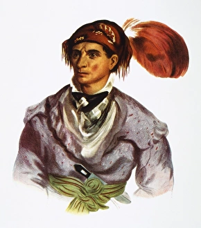 TAHCHEE (b. c1780). Also known as Dutch, a Cherokee Native American chief. Lithograph TAHCHEE (b. c1780). Also known as Dutch, a Cherokee Native American chief. Lithograph
