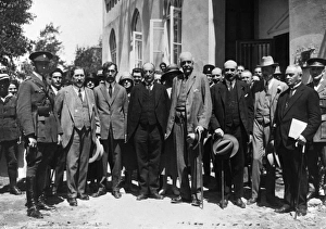 TEL AVIV: ZIONISTS, c1925. Left to right, beside the guard: Meir Dizengoff, Cheim Weizmann TEL AVIV: ZIONISTS, c1925. Left to right, beside the guard: Meir Dizengoff, Cheim Weizmann