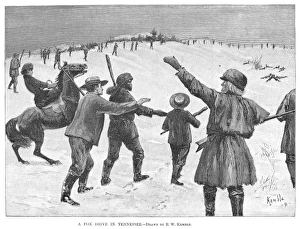 TENNESSEE: FOX HUNT, 1891. A fox drive in Tennessee. Engraving after a drawing by Edward TENNESSEE: FOX HUNT, 1891. A fox drive in Tennessee. Engraving after a drawing by Edward