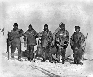 TERRA NOVA EXPEDITION. Left to right: Edward Wilson, Captain Robert Falcon Scott, Edgar Evans TERRA NOVA EXPEDITION. Left to right: Edward Wilson, Captain Robert Falcon Scott, Edgar Evans
