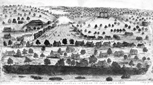 TEXAS: CITY OF AUSTIN, 1840. A view of the city of Austin TEXAS: CITY OF AUSTIN, 1840. A view of the city of Austin