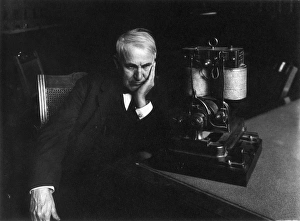 THOMAS EDISON (1847-1931). American inventor. Photograph, c1908 THOMAS EDISON (1847-1931). American inventor. Photograph, c1908